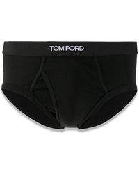 Tom Ford - Black Stretch Cotton Slip - Lyst