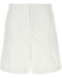 Valentino Garavani - Cotton Blend Bermuda Shorts - Lyst