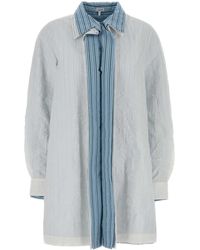 Loewe - Cotton Blend Shirt Dress - Lyst