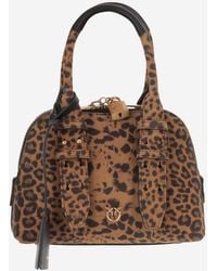 Pinko - Mini Escape Suede Leather Handbag - Lyst