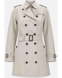 Save The Duck - Bewaar De Eend Audrey Trench Coat In Beige Gray - Lyst