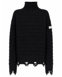 MM6 by Maison Margiela - High Neck Pullover Sweater With Regular Fit - Lyst