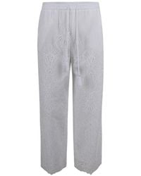 ERMANNO FIRENZE - Cotton Trousers - Lyst