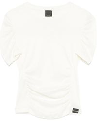 Pinko - Martello Ruched-Detailing T-Shirt - Lyst