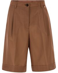 Herno - Op Maat Gemaakte Bermudashort Van Scheerwol Met Plooien - Lyst