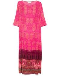 Pierre Louis Mascia - Printed Silk Maxi Dress - Lyst