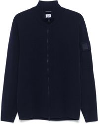 C.P. Company - Metropolis Serie extra feine Merino Wolle mit Reißverschluss an Strickjacke mit Reißverschluss - Lyst