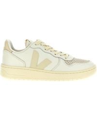 Veja - V-10 Leather Sneakers - Lyst