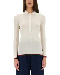 Gucci - Cashmere And Silk Polo Shirt - Lyst