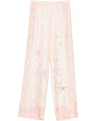 forte_forte - Printed Silk Trousers - Lyst