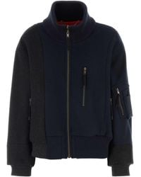 Maison Margiela - Two-tone Wool Bomber Jacket - Lyst