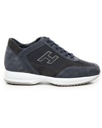 Hogan - Interaktive Blaue Wildledersneaker - Lyst