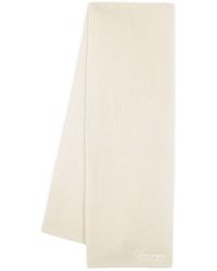 Versace - Borduurwerk 1978 Re Ed. Logo Scarf Cotton Beige - Lyst
