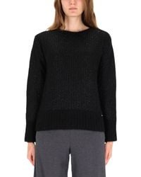 Herno - Textured Knit Sweater With Loose Fit And Ribbed Detailing - Lyst