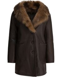 B&W - Leather Shearling Jacket - Lyst