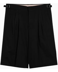 PT Torino - Wool Bermuda Shorts With Darts - Lyst