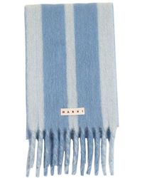 Marni - Blauwe Wollen Sjaal - Lyst