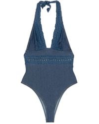 Ermanno Scervino - Lace Detail Swimsuit - Lyst