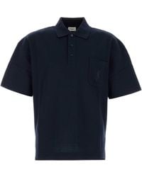 Saint Laurent - Piquet Polo Shirt - Lyst