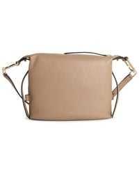 Furla - 'nuvola M'' Greige 'lear Bag - Lyst