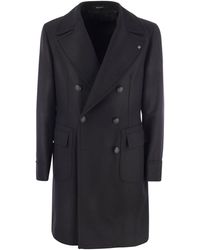 Tagliatore - Laine et manteau à double seins en cachemire - Lyst