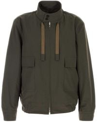 Sacai - Olive Green Polyester Jacket - Lyst
