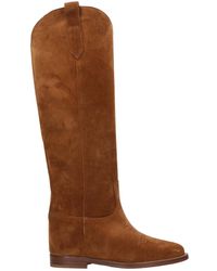 Via Roma 15 - Vía Roma 15 Botas de cuero marrón - Lyst
