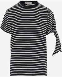 JW Anderson - Jw Anderson Striped Cotton T Shirt - Lyst