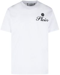 Philipp Plein - Wit Katoenen T-shirt - Lyst