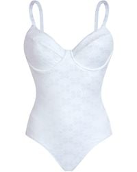 Vilebrequin - Jacquard Swimsuit With Structured Cups - Lyst