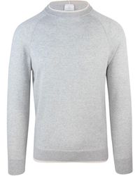 Eleventy - Maglia Girocollo Grigia - Lyst