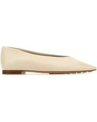 Bottega Veneta - Ivory Leather Sofia Ballerinas - Lyst