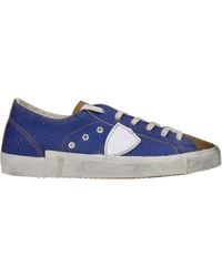 Philippe Model - Sneakers Prsx Mens Leather Blue/brown - Lyst