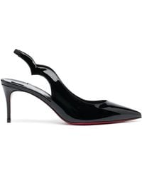 Christian Louboutin - Hot Chick Sling 70 Patent Slingback Sandals - Lyst