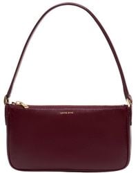 Anine Bing - Mini Elly Bolso De Hombro Cuero Burdeos - Lyst