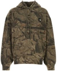 Carhartt - Cotton Hooded Sweatshirt With Feather Tree Graphic - Lyst