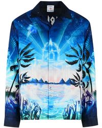 CASABLANCA - Cuban Collar Crystal Alchemy Silk Shirt - Lyst