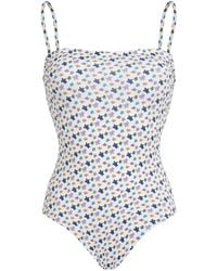 Vilebrequin - Eendelig Badpak Met Schildpadprint En Dunne Bandjes - Lyst