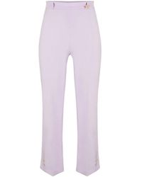 Elisabetta Franchi - Logo Charm Trousers - Lyst