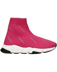 Balenciaga - Idee Regalo Sneakers Kids Donna Tessuto Rosa/Argento - Lyst