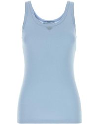 Prada - 100% Cotton Tank Top - Lyst