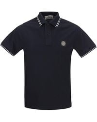 Stone Island - Slim Cotton Polo Shirt - Lyst