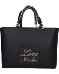 Love Moschino - Amor Moschino Mano Bolsas Mujeres Poliuretano Negro - Lyst