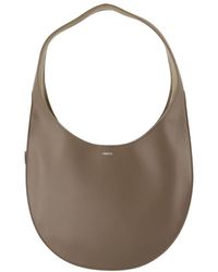 Coperni - Braune Leder-Schultertasche Mit Swipe - Lyst