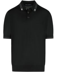 Dolce & Gabbana - Silk Polo Shirt - Lyst