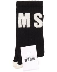 MSGM - Socks Nero- 90 Cotton Nylon Elastane - Lyst