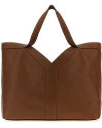 Saint Laurent - Leather Oversize Shopping Bag - Lyst