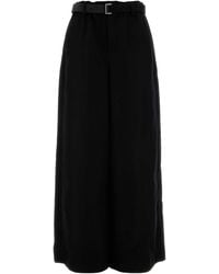 Sacai - Wool Wide-Leg Pant - Lyst