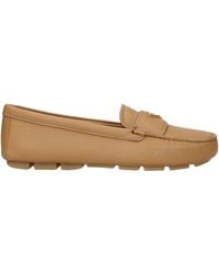 Prada - Mocassini Mannen Huid Bruin/natuurlijk - Lyst