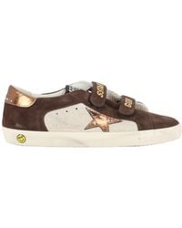 Golden Goose - Sneakers Old School Laminated Suede And Suede Upper Laminated Leather Star And Heel Sand - Lyst